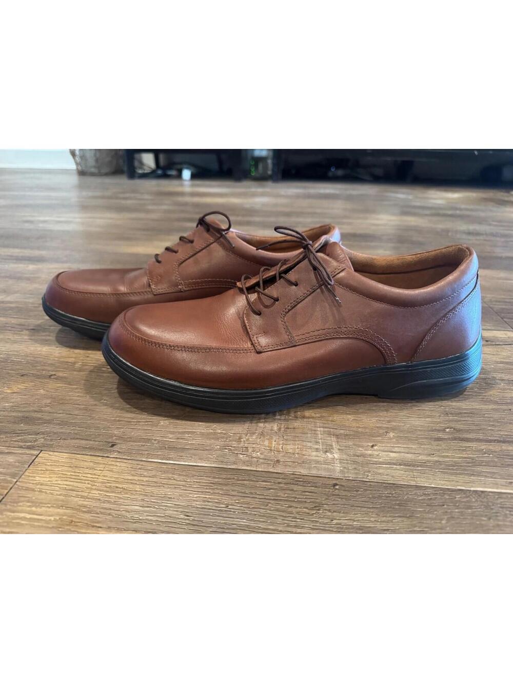 Anodyne No. 12 Brown Leather Oxfords Diabetic Comfort Shoes Men Sz 12 EUC